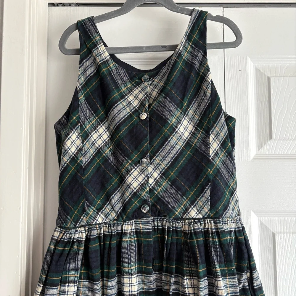 Polo Ralph Lauren Holiday Plaid Cotton Flannel Dress Girls